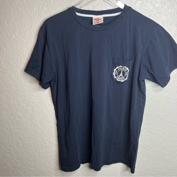 Navy Blue Paris France T Shirt - Picture 2 of 6